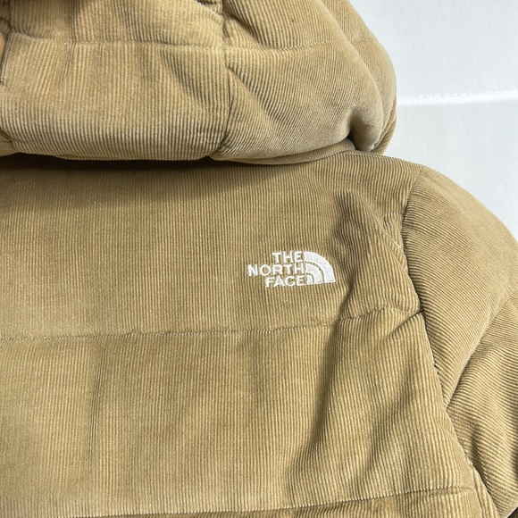 The North Face Moondoggy corduroy quilted fuzzy down feather puffer jacket coat - Picture 9 of 9